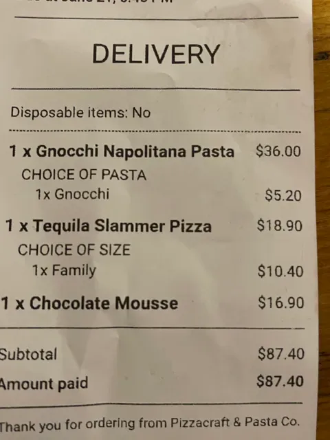 Pizzacraft & Pasta Co.