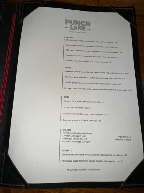 Punch Lane Wine Bar & Restaurant