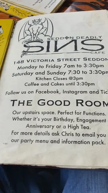 Seddon Deadly Sins Cafe
