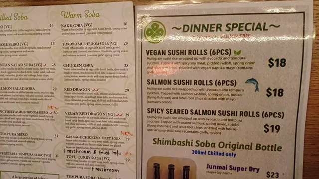 Shimbashi Soba & Sake Bar - Collingwood