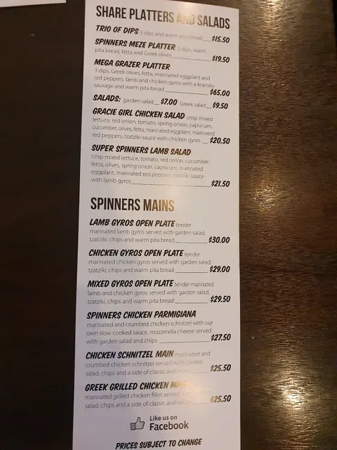 Spinner's Souvlaki Bar And Grill