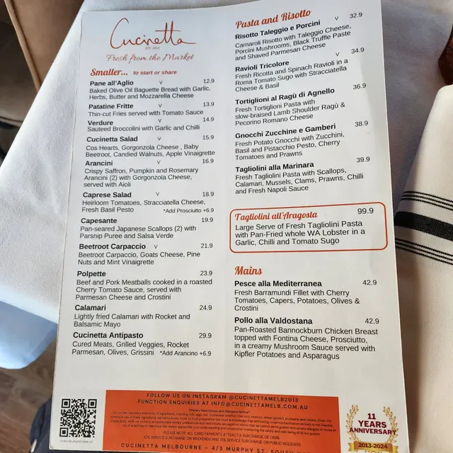 Cucinetta Melb South Yarra - Italian Restaurant Est. 2013
