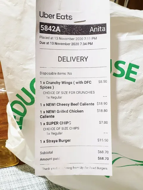 Up The Road Burgers