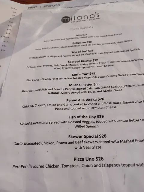 Milano's Restaurant and Pizzeria