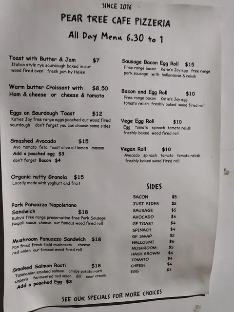 Kerry Street Pear Tree Cafe and Pizzeria