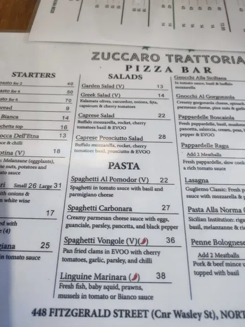 Zuccaro Trattoria Pizza Bar
