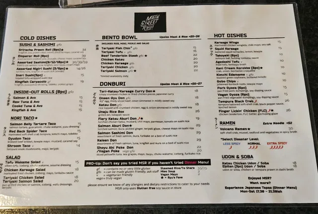 Main Street Ryu Japanese Food X Liquor