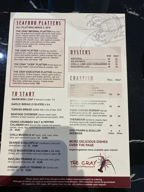The Cray Seafood & Grill Restaurant Rockingham