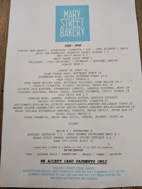 Mary Street Bakery