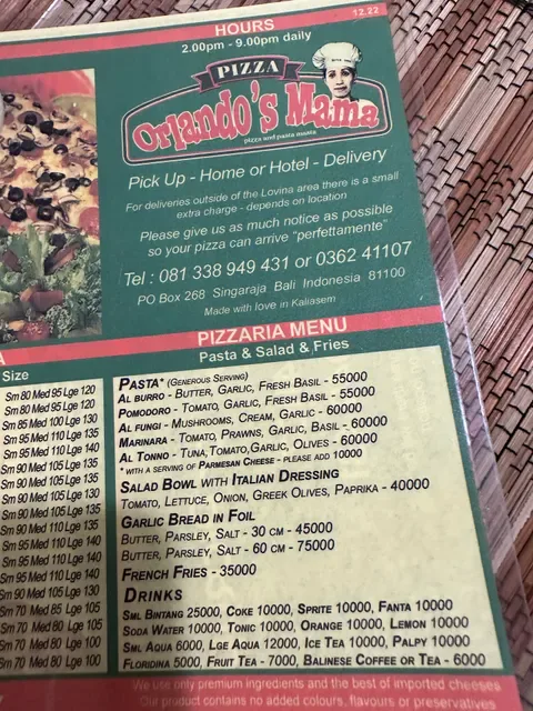 Orlando's Mama Pizza Garden