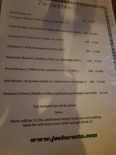 joe's bar and restaurant