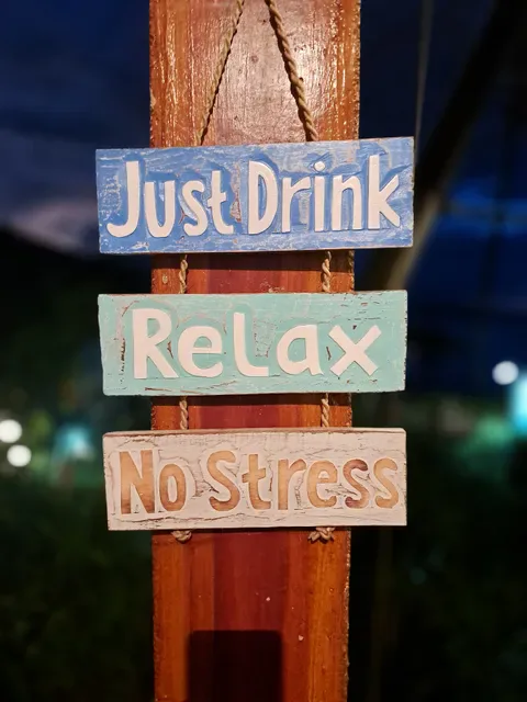 Tropical sunset cafe