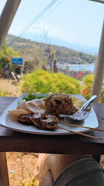 Tropical sunset cafe