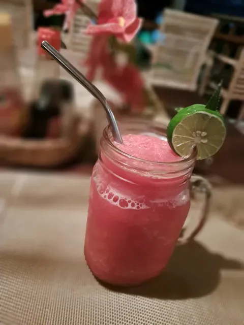 Tropical sunset cafe