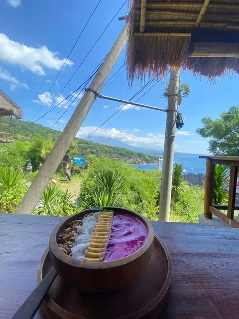Tropical sunset cafe