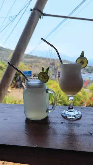 Tropical sunset cafe