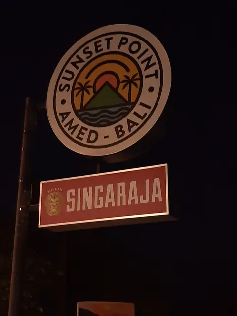 Tropical sunset cafe