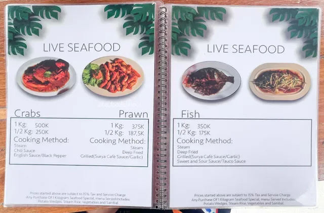 Surya Cafe Grill Seafood specialities Tanjung Benoa