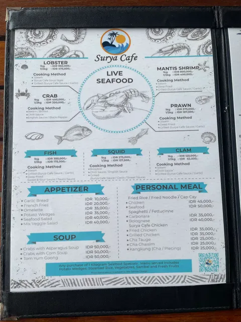 Surya Cafe Grill Seafood specialities Tanjung Benoa