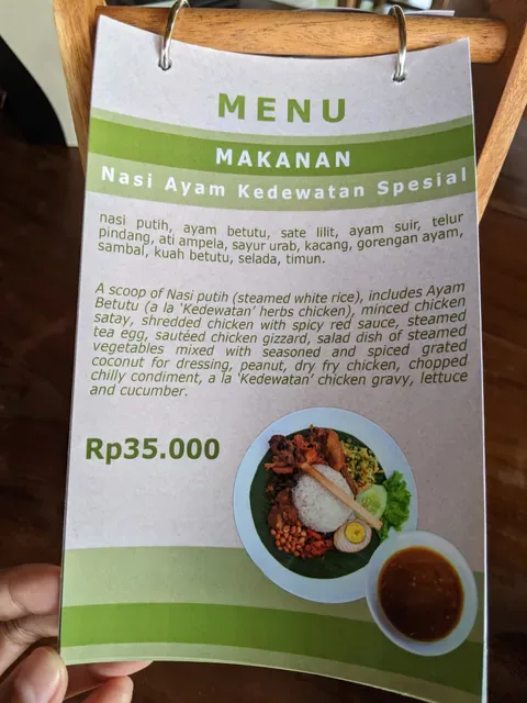 Nasi Ayam Kedewatan Ibu Mangku - Petitenget Seminyak