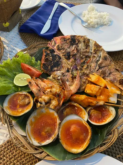 Bawang Merah Beachfront Restaurant, Jimbaran Bay Seafood