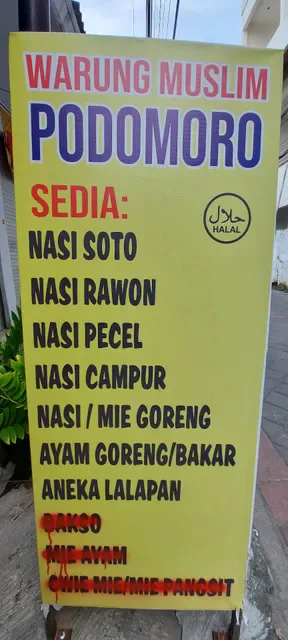 Rumah makan Halal Podomoro, Khas Jawa Timur
