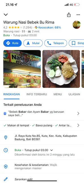 Warung Nasi Bebek Bu Rima