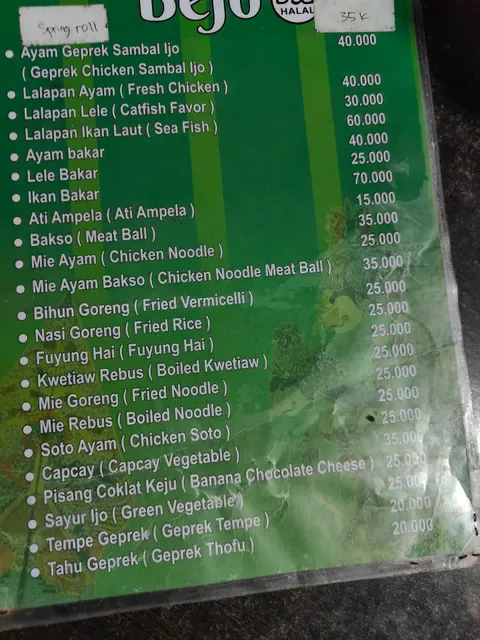 Warung AYAM GEPREK SAMBEL IJO BEJO restaurant
