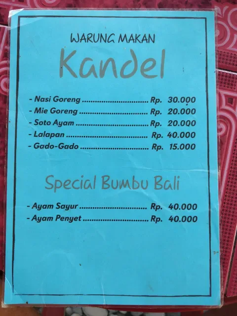 Warung Kandel ( Me Anjar )