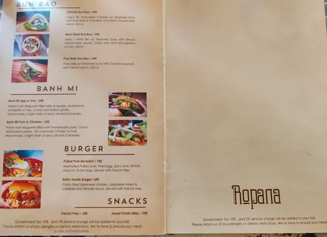 Ropana Coffee shop and Restaurant Bar